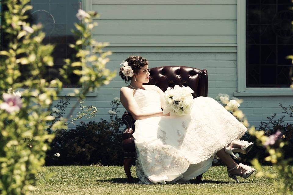Creative bridal portrait
