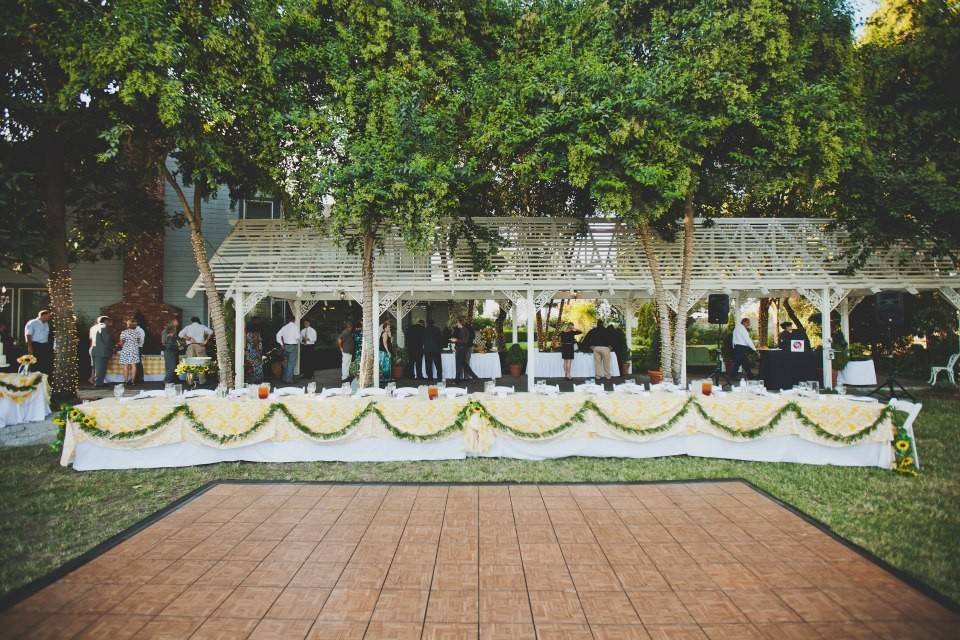Wedding reception area