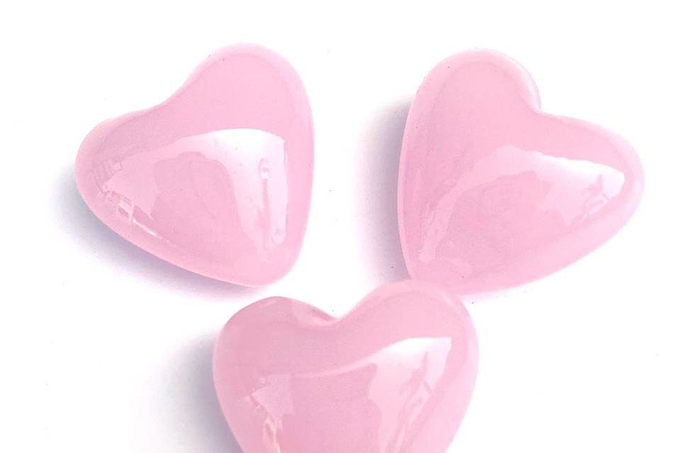 Pink Glass Hearts