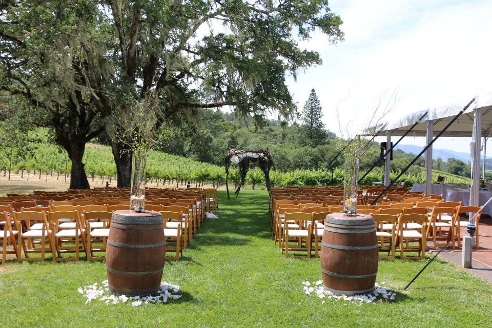 Wedding reception area