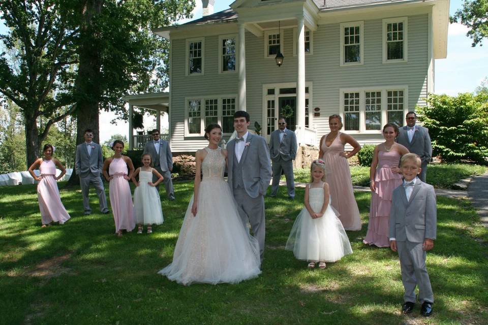 Groomsmen and bridesmaids