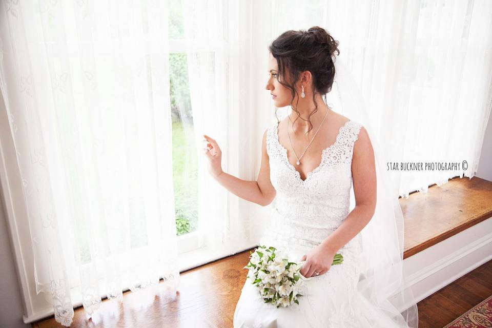 Bride by the window