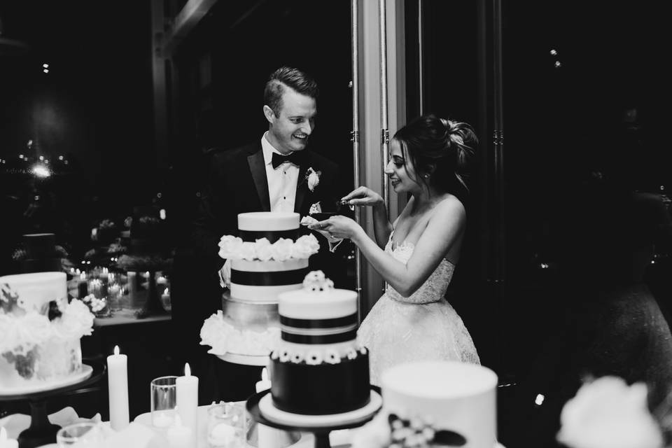 Cutting the cake