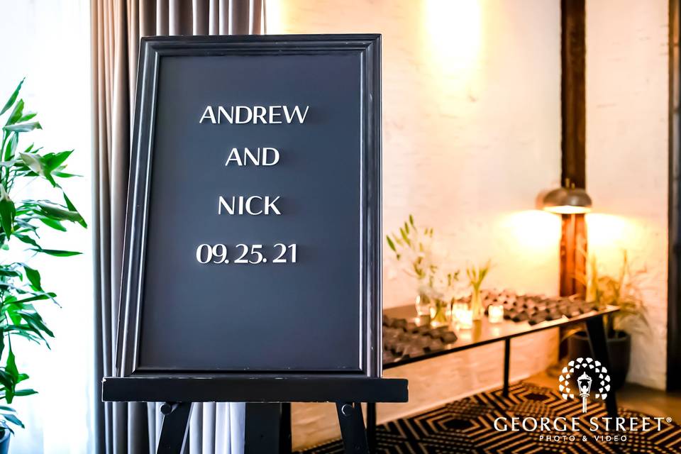 Welcome wedding sign