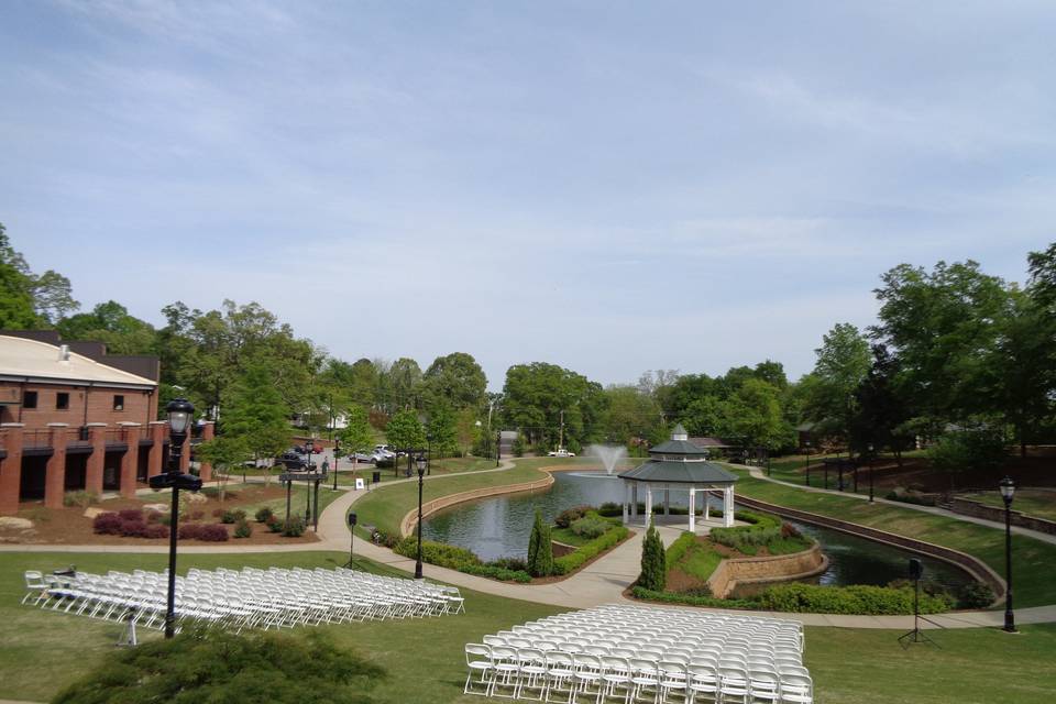 Wedding ceremony area