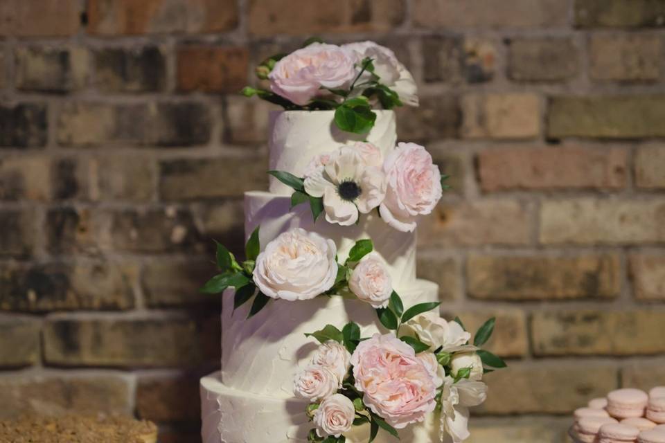 Fresh Floral Wedding CakePhoto by Cadence & Eli