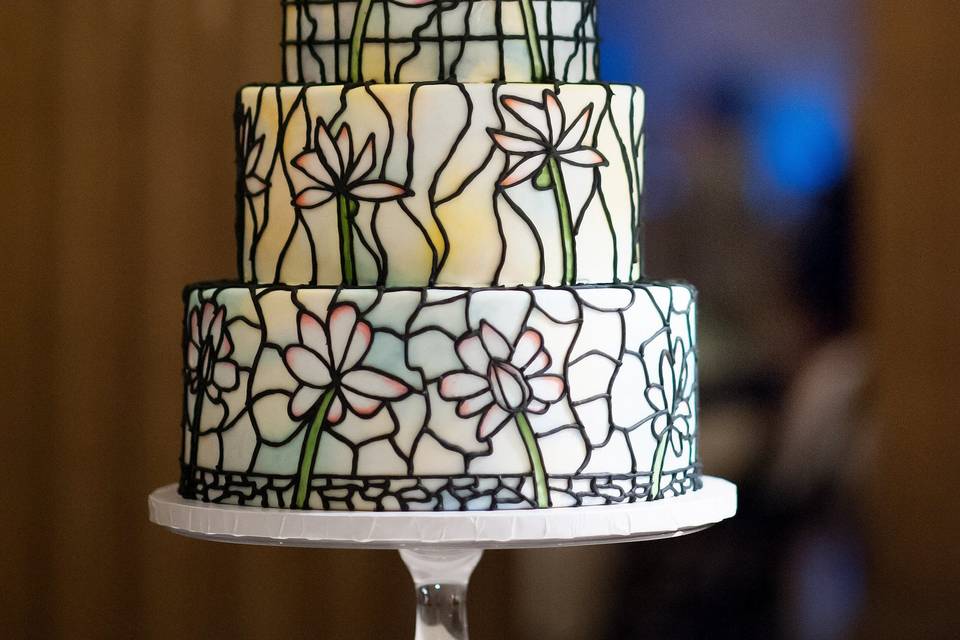Stained Glass Wedding CakePhoto by Becca Dilley