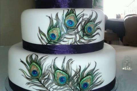 Peacock inspired cake