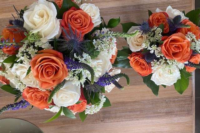 Bridal Bouquet and Bridesmaid