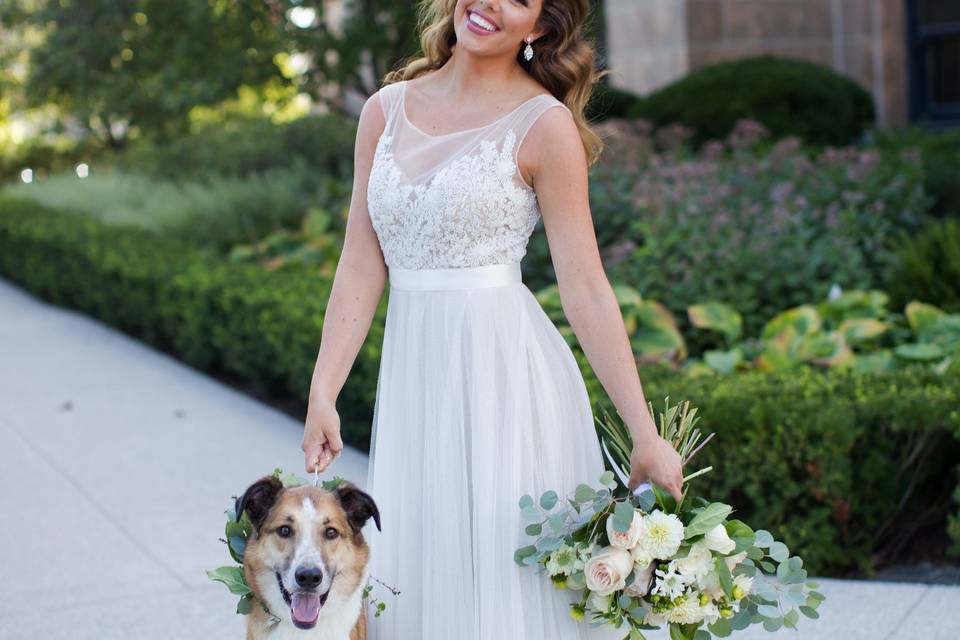 Bouquet with dress