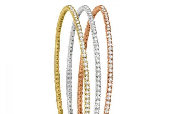 Stackable Diamond Bangle Eternity Bracelet 1.25ct	A luxurious diamond-studded gold bangle bracelet that is a perfect match for our collection of stackable bracelets.