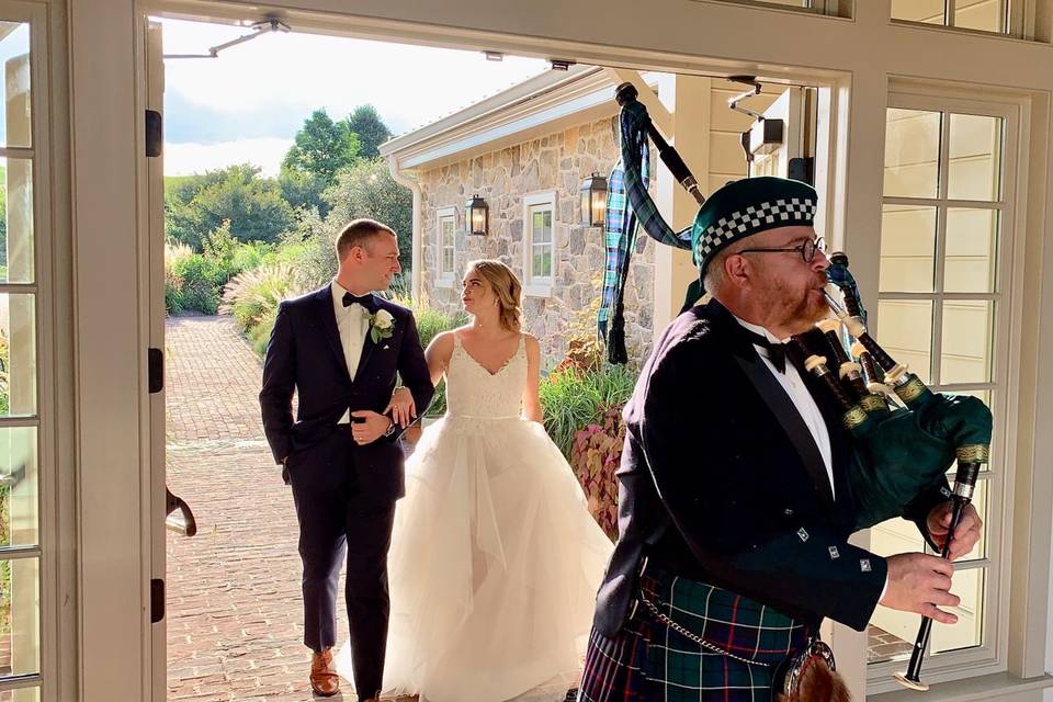 Piping into the reception
