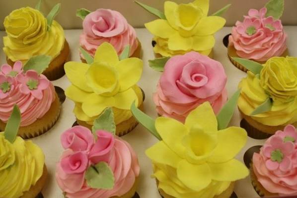 Pastel Flower Cupcake