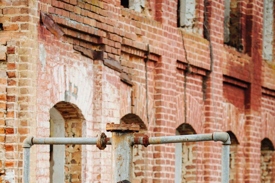 Newlyweds at Providence Cotton Mill