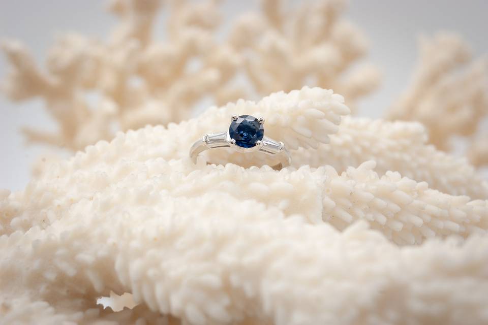 Royal Blue Sapphire Engagement