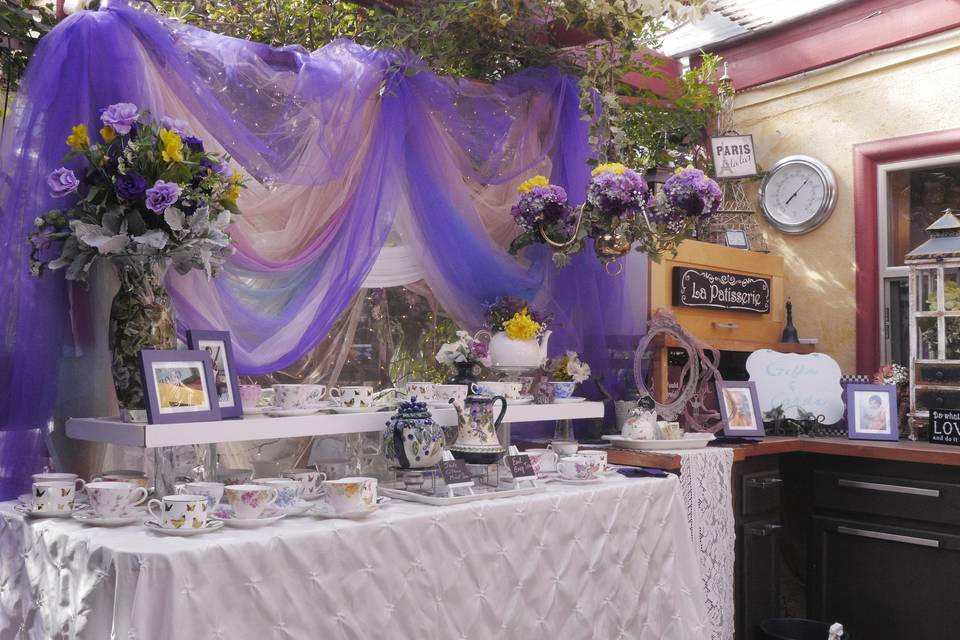 All things purple tea table