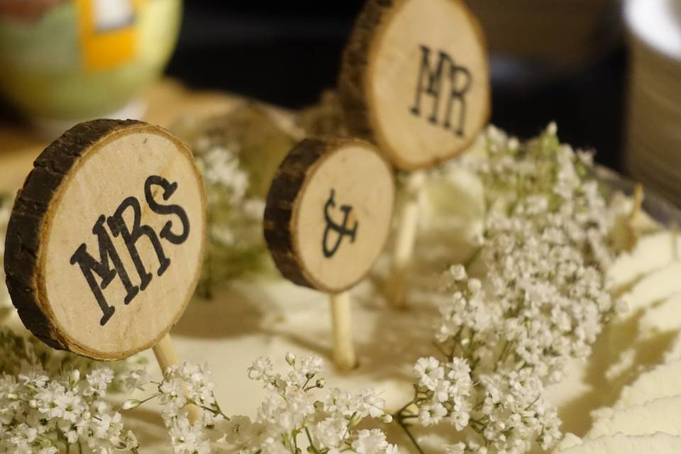 Rustic cake toppers