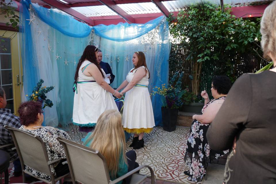 Intimate wedding ceremony