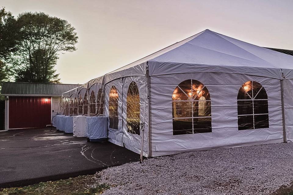 TENT WITH LIGHTS AND WALLS