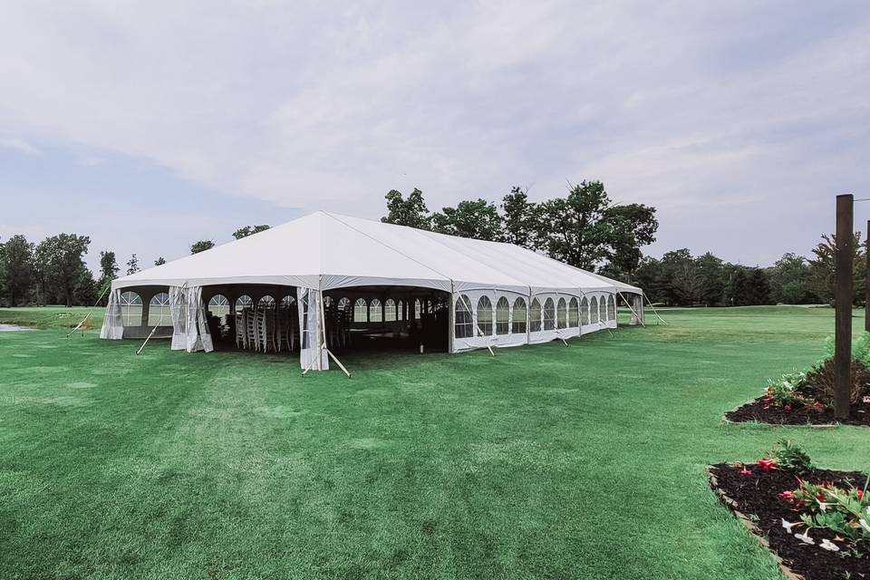 WEDDING TENT ON GRASS + WALL 2