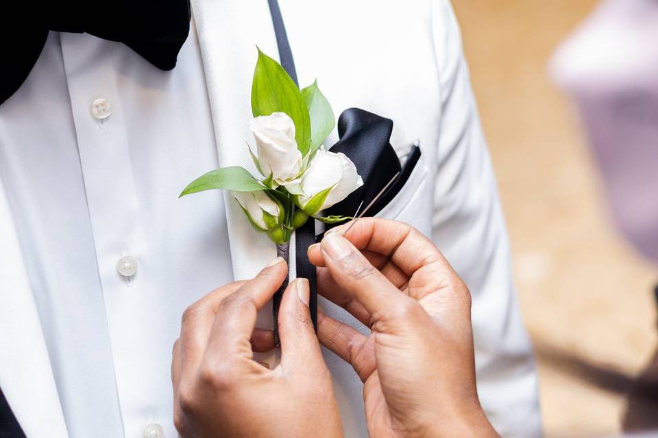 Groom's boutonniere-December