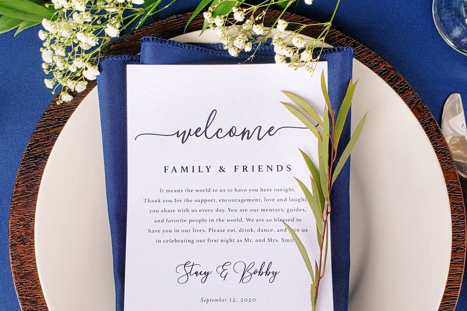 Navy place setting