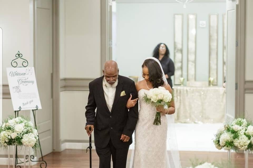 Bride and her grandfather