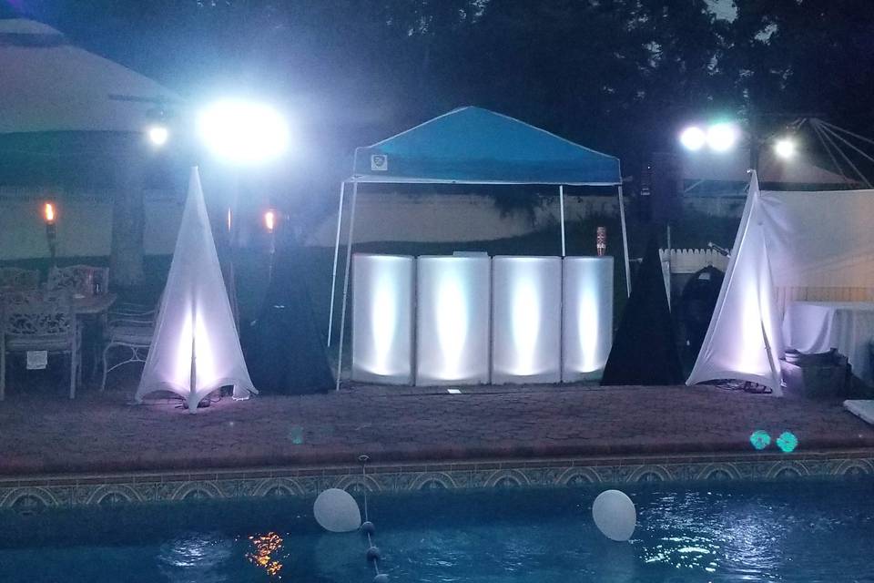 Pool side Wedding Setup