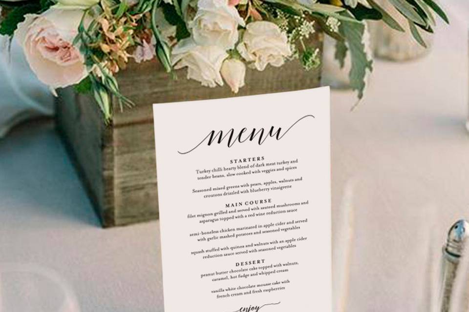 Reception menu