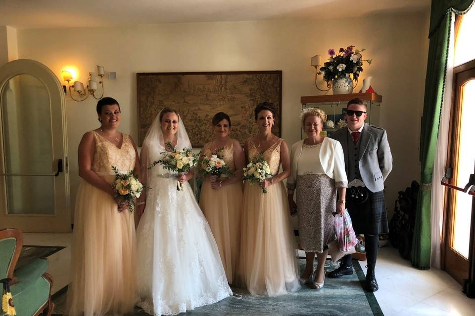 The bride's party