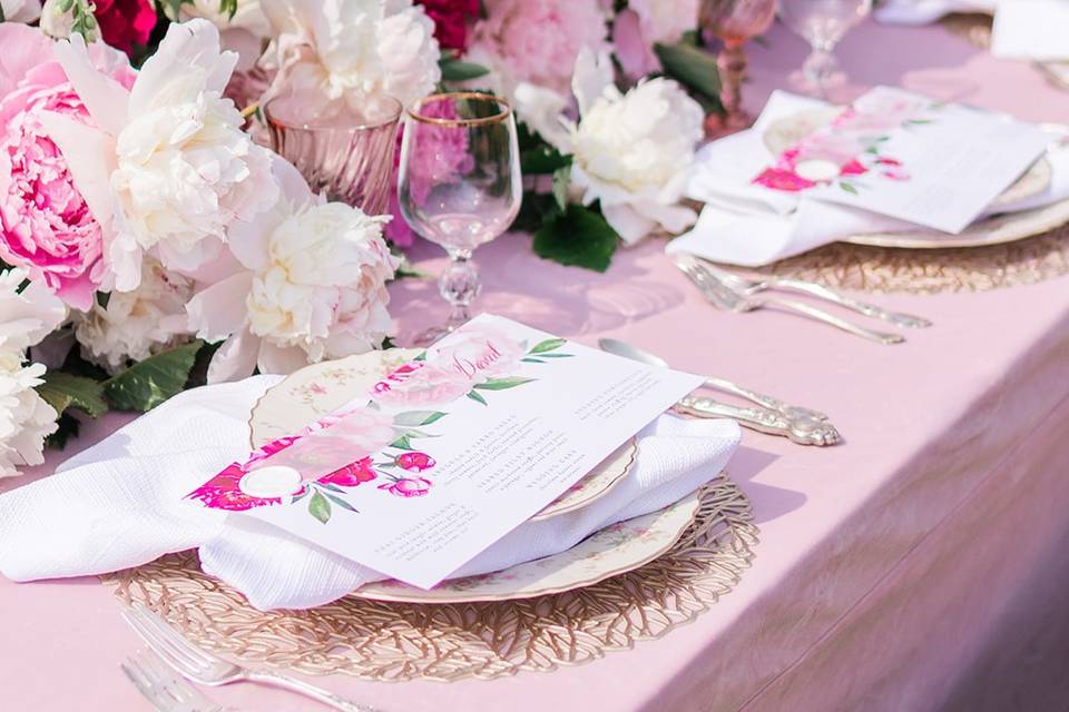 Peony Table Runner