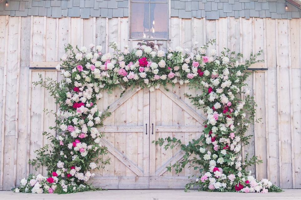 Peony Ceremony Backdrop