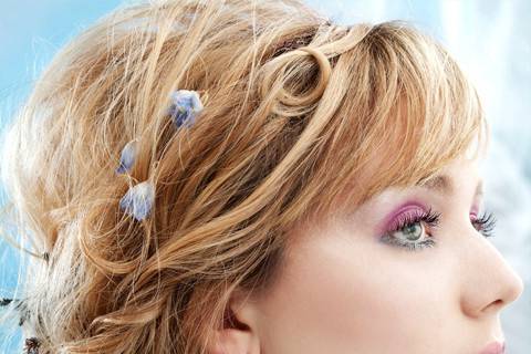 bridal hair/makeup editorial by Sharon