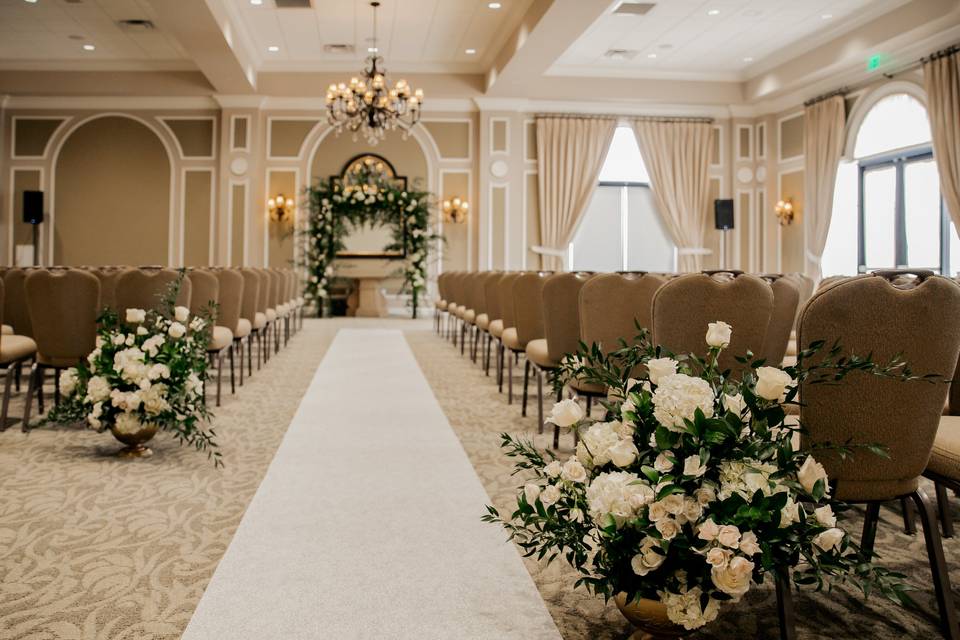 Ceremony with aisle runner