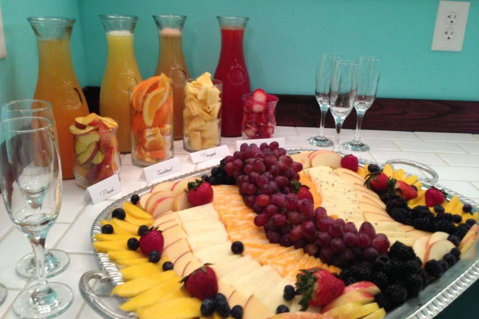 Fruit and cheese platter