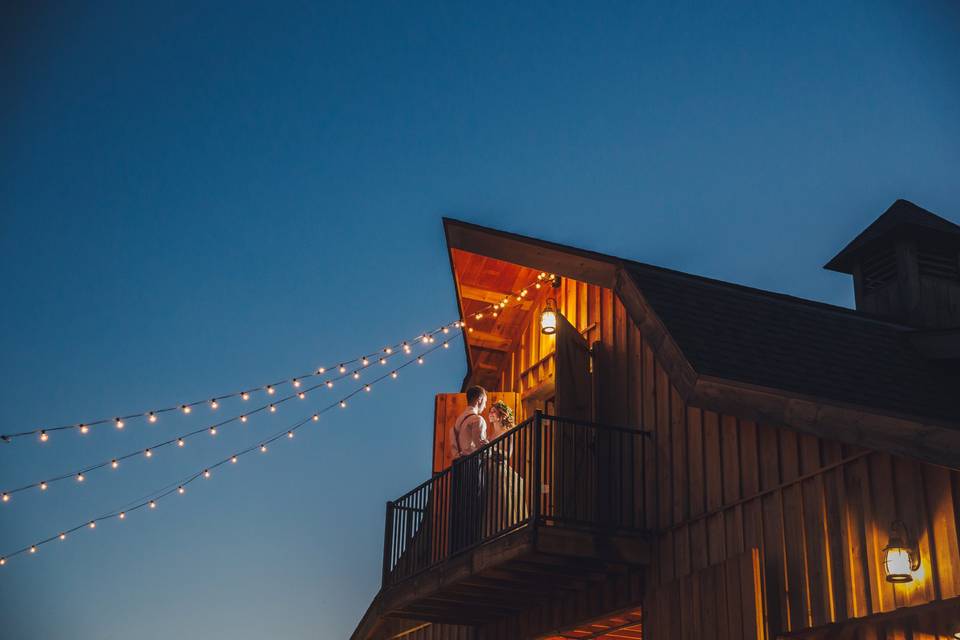 Barn wedding portrait