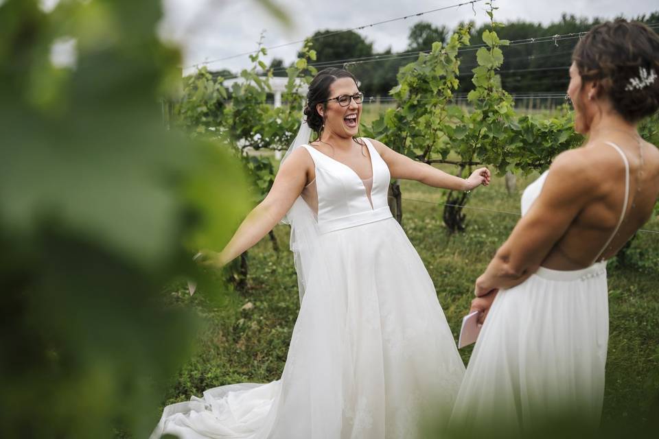 Bride's first look