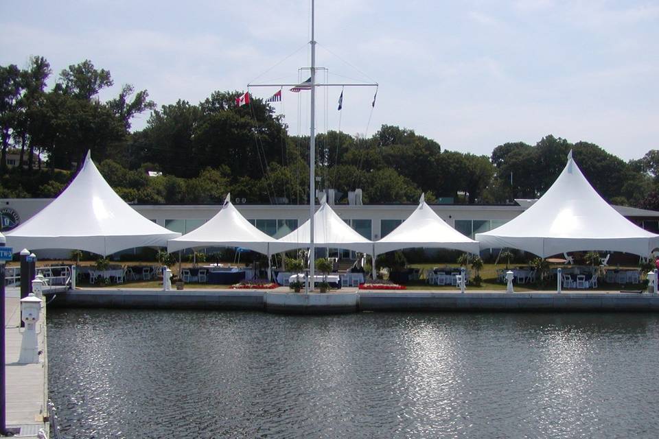 Wedding at Erie Yacht Club - High Peak Hexagonal and Square Tents