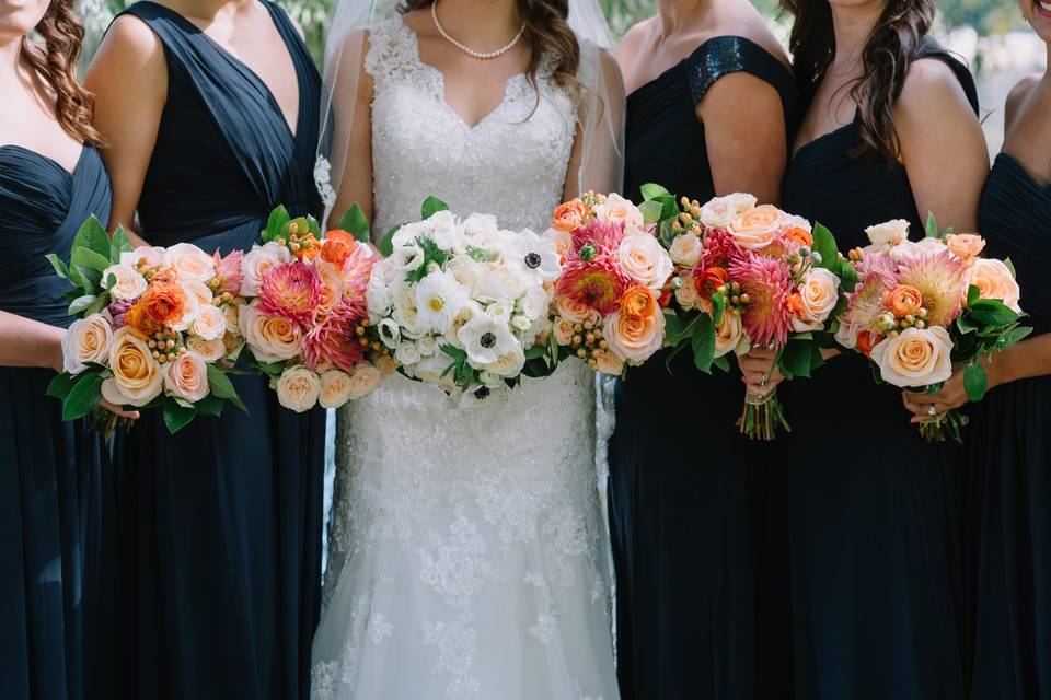 Matching bouquets