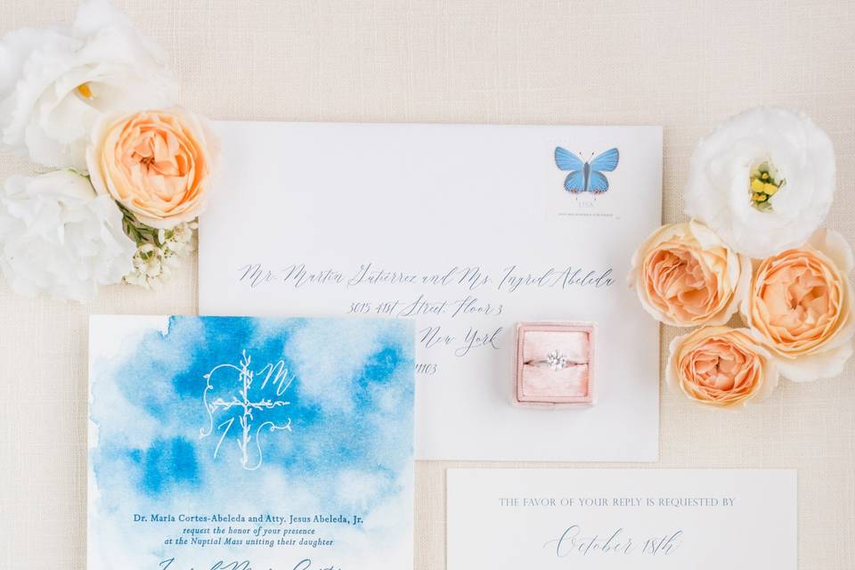 Handpainted Wedding Stationery