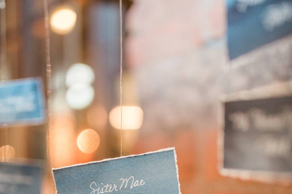 Hanging Escort Cards