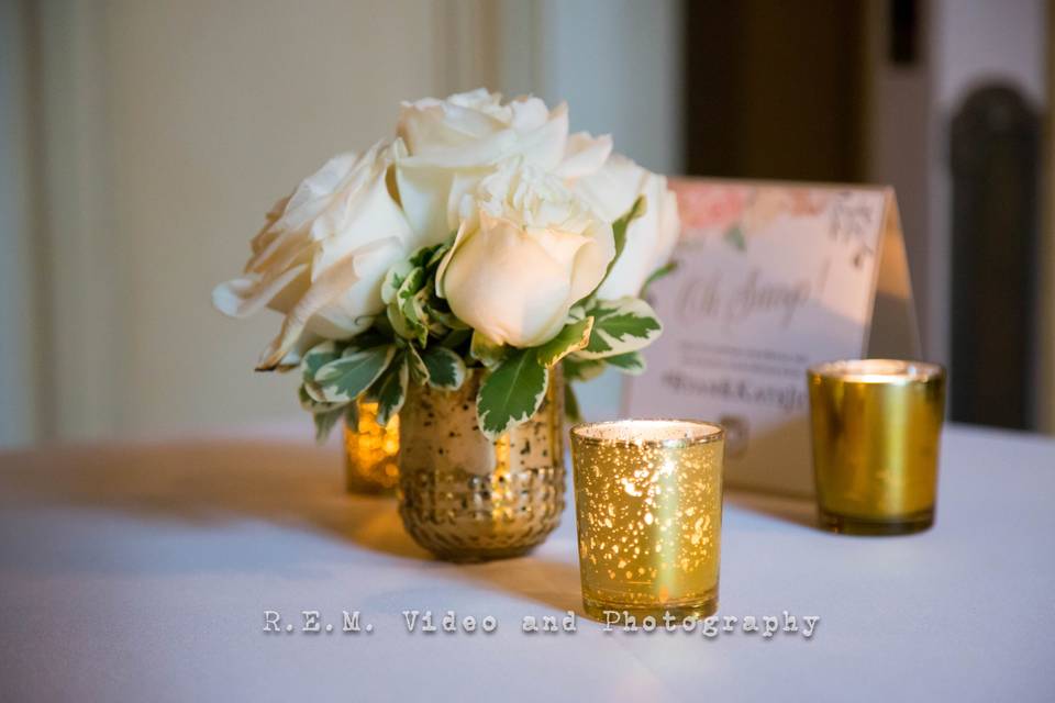 Rose & gilded candlelight