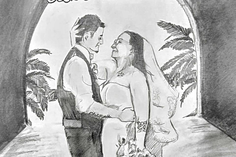 Wedding in Pencil