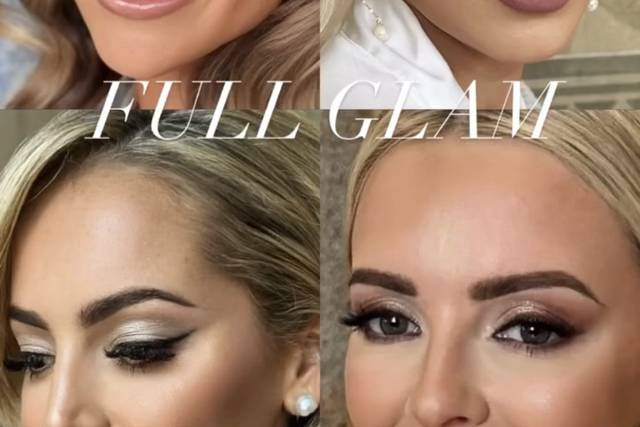 Bridal full glam makeup