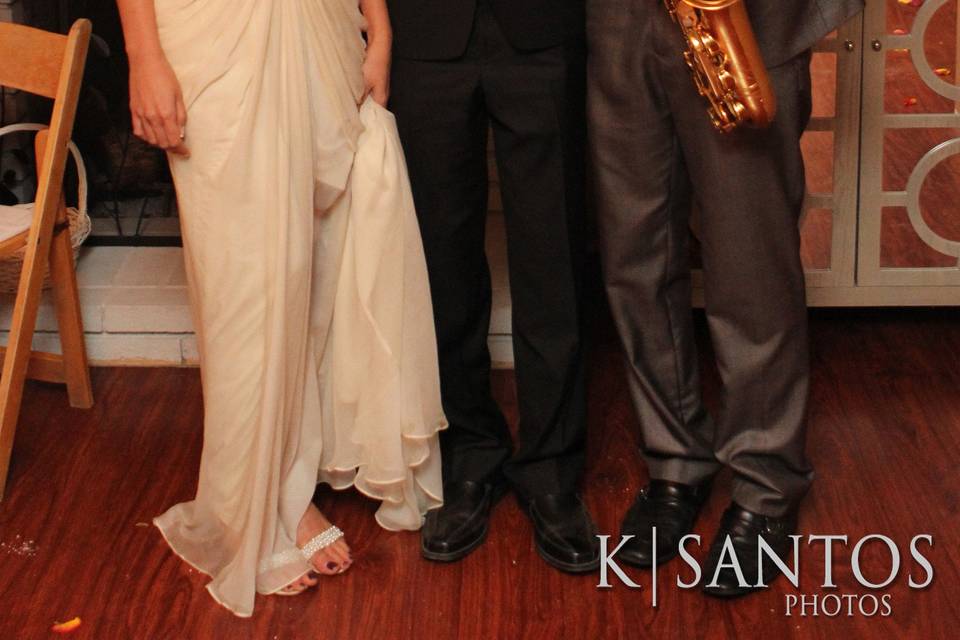 ouple with Amin Baghallian - Saxophonist