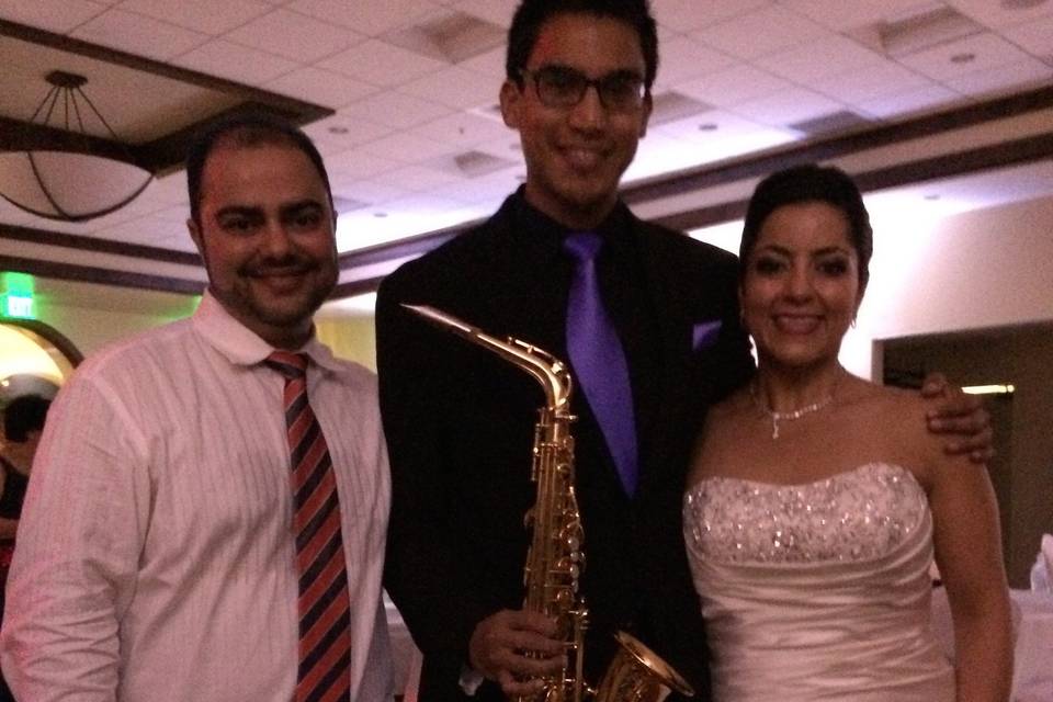 Couple with Amin Baghallian - Saxophonist