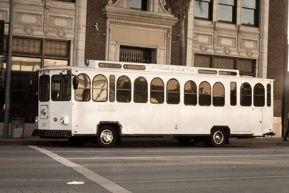White Chicago Trolley Party Bu