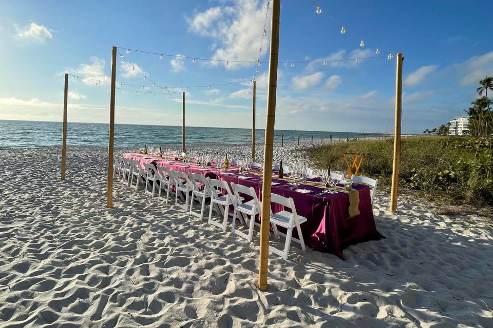 Dinner on the sand