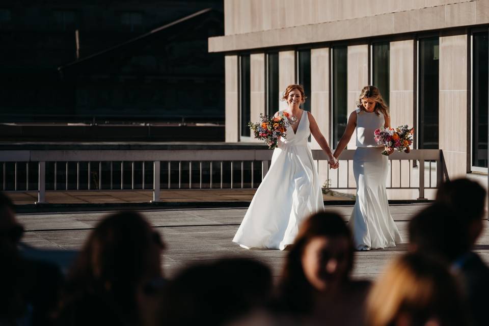 Here come the brides