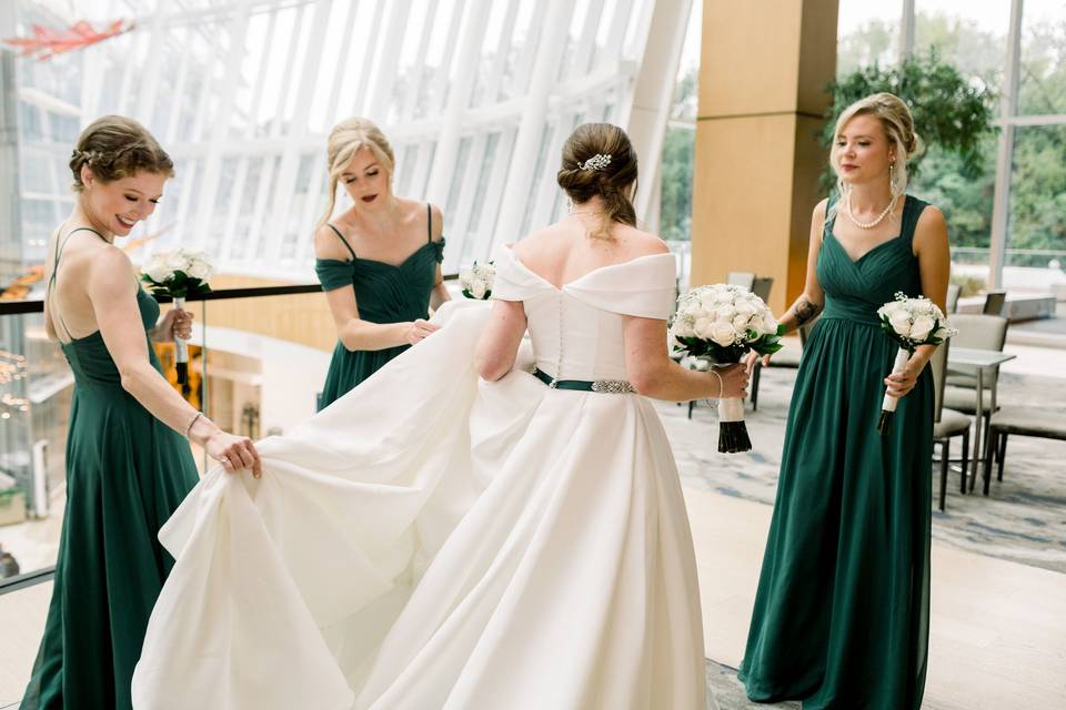 Emerald dresses